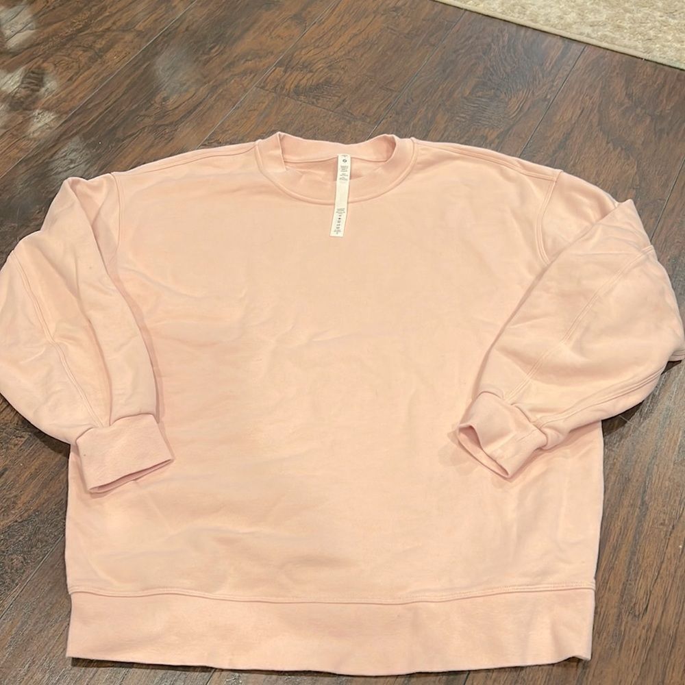 Lululemon‎ light pink oversized crewneck sweatshirt size 4 in EUC